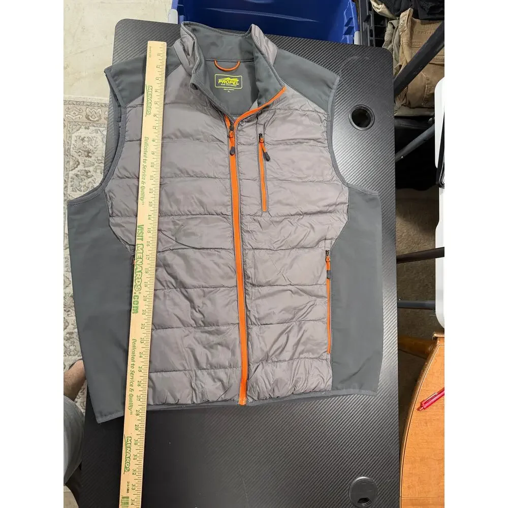 Propel Bass Engineered Hybrid Down Puffer Vest Grey Size XL Outdoors GH Bass - Picture 5 of 12